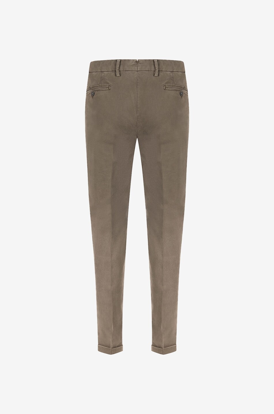 Cotton lyocell and silk slim fit trousers