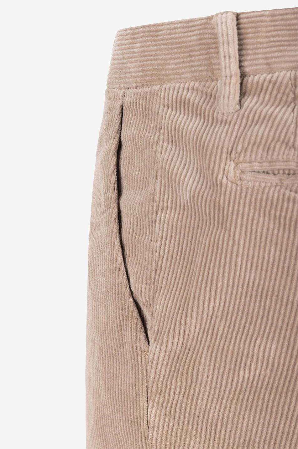 Pantalon slim en velours côtelé de coton et cachemire