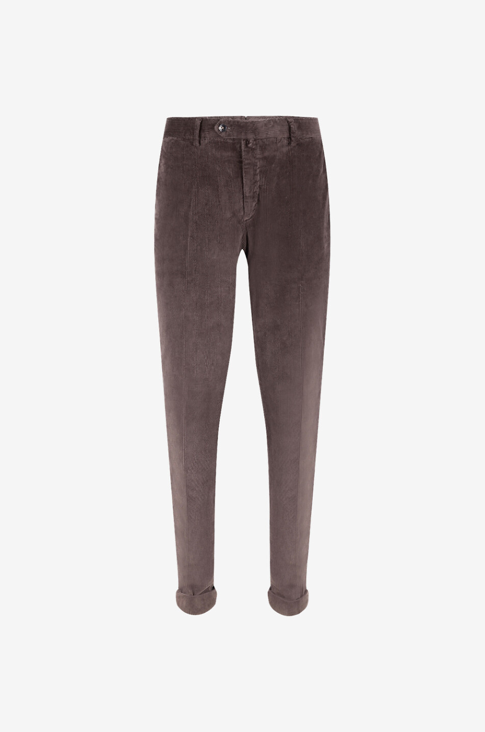 Cotton and cashmere corduroy slim fit trousers