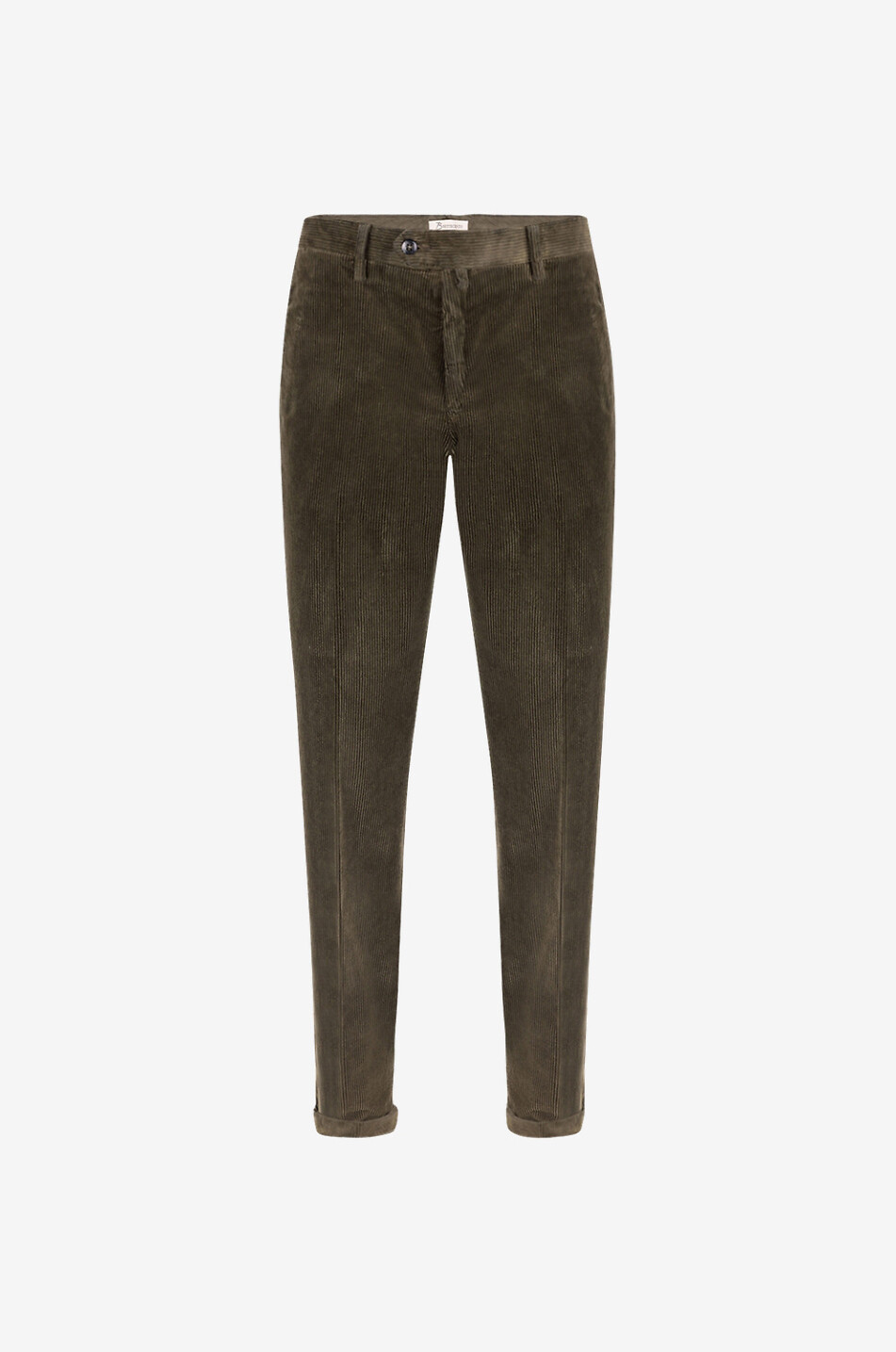 B SETTECENTO Slim-Fit-Hose aus Baumwoll- und Kaschmir-Cord Herren DUNKELGRÜN 1