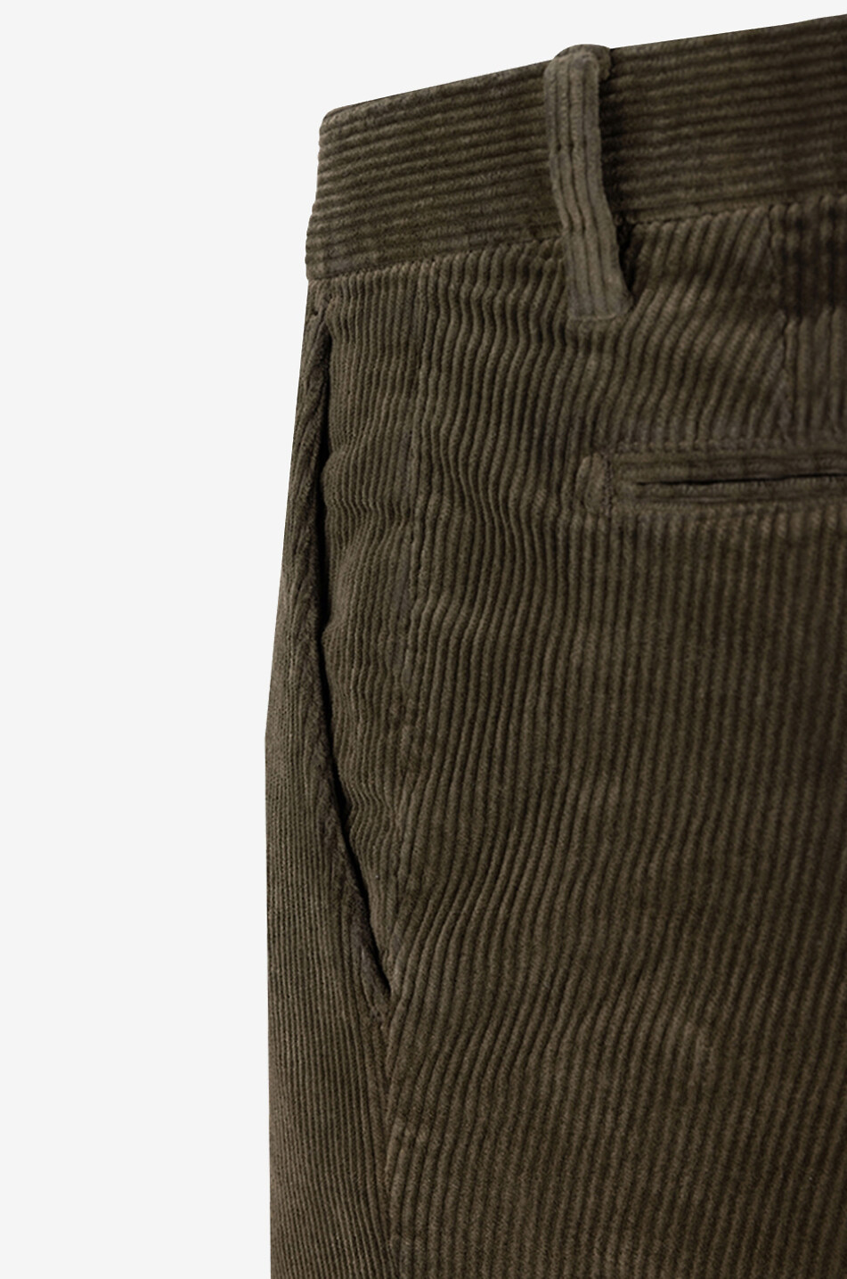 Cotton and cashmere corduroy slim fit trousers