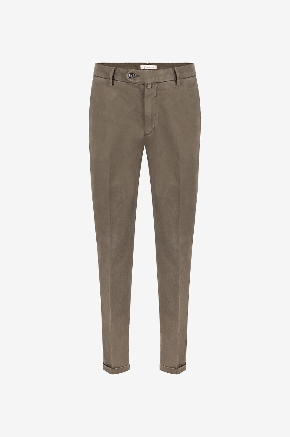 Cotton lyocell and silk slim fit trousers