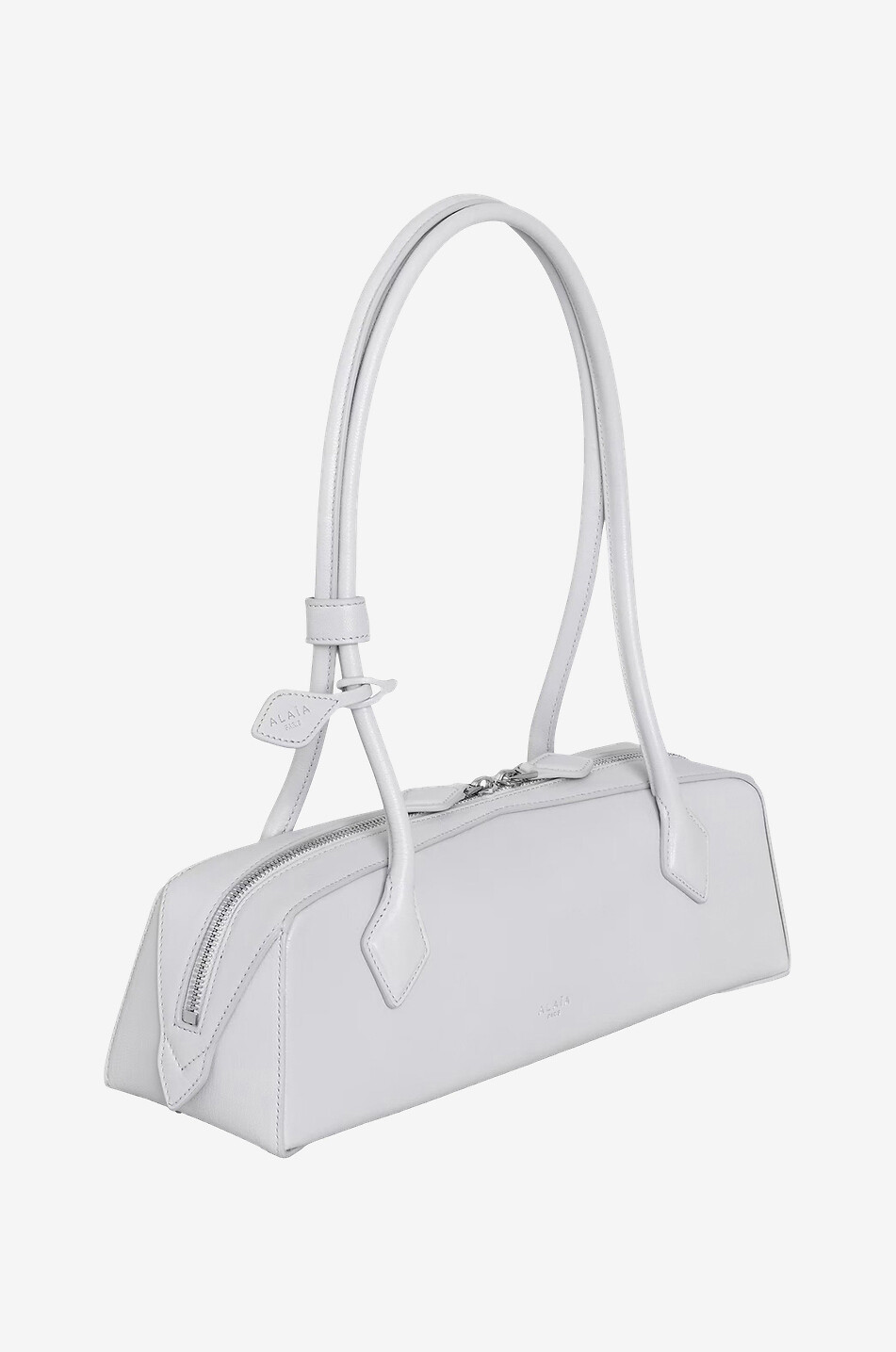 ALAÏA Le Teckel Medium smooth leather handbag Women GREY 2