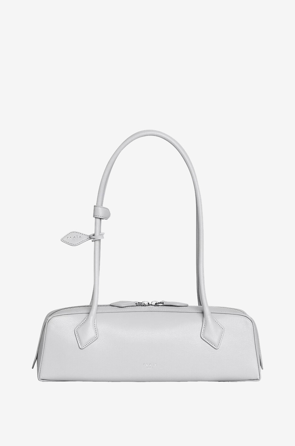 ALAÏA Le Teckel Medium smooth leather handbag Women GREY 5