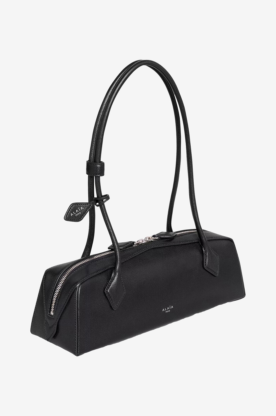 ALAÏA Le Teckel Medium smooth leather handbag Women BLACK 2