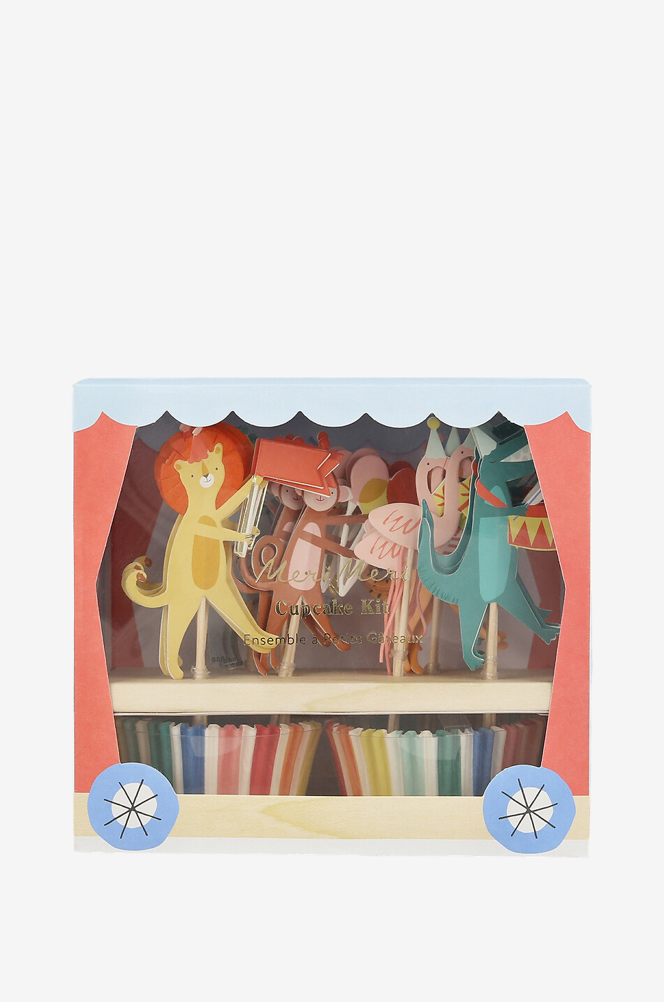 MERI MERI Cupcake-Dekoration aus Papier Animal Parade Baby BUNT 1