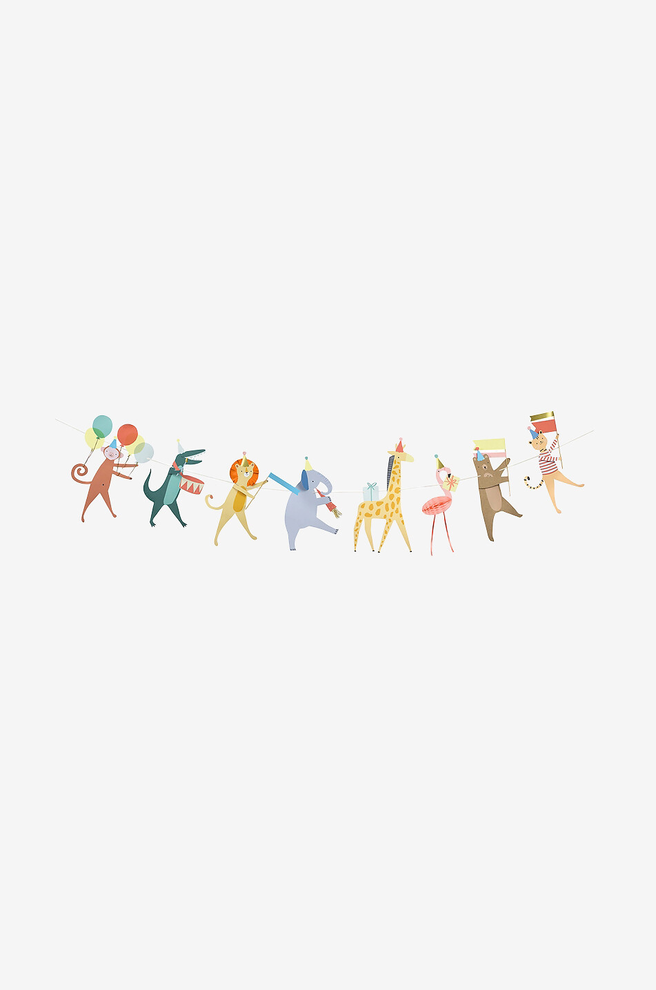 MERI MERI Papiergirlande Animal Parade Baby BUNT 2