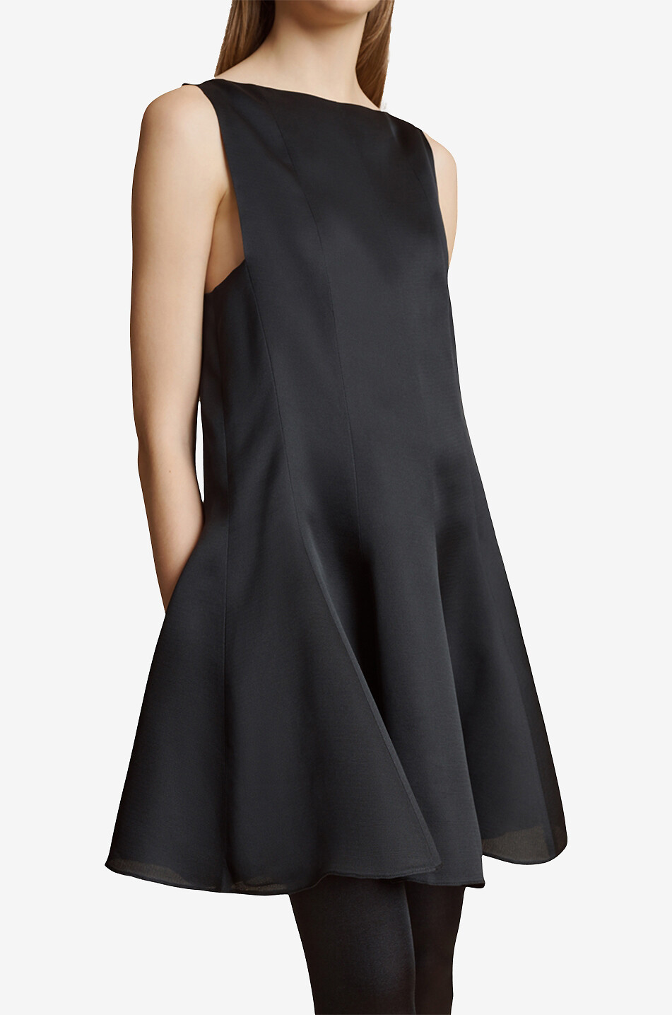 KHAITE The Mags sleeveless silk mini dress Women BLACK 4