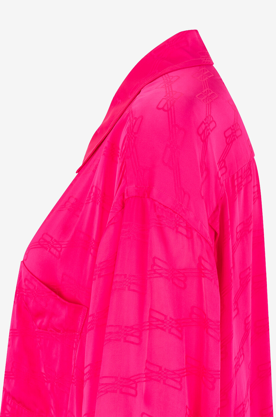 BALENCIAGA Hemd aus Satin-Jacquard Minimal BB Damen DUNKELROSA 3