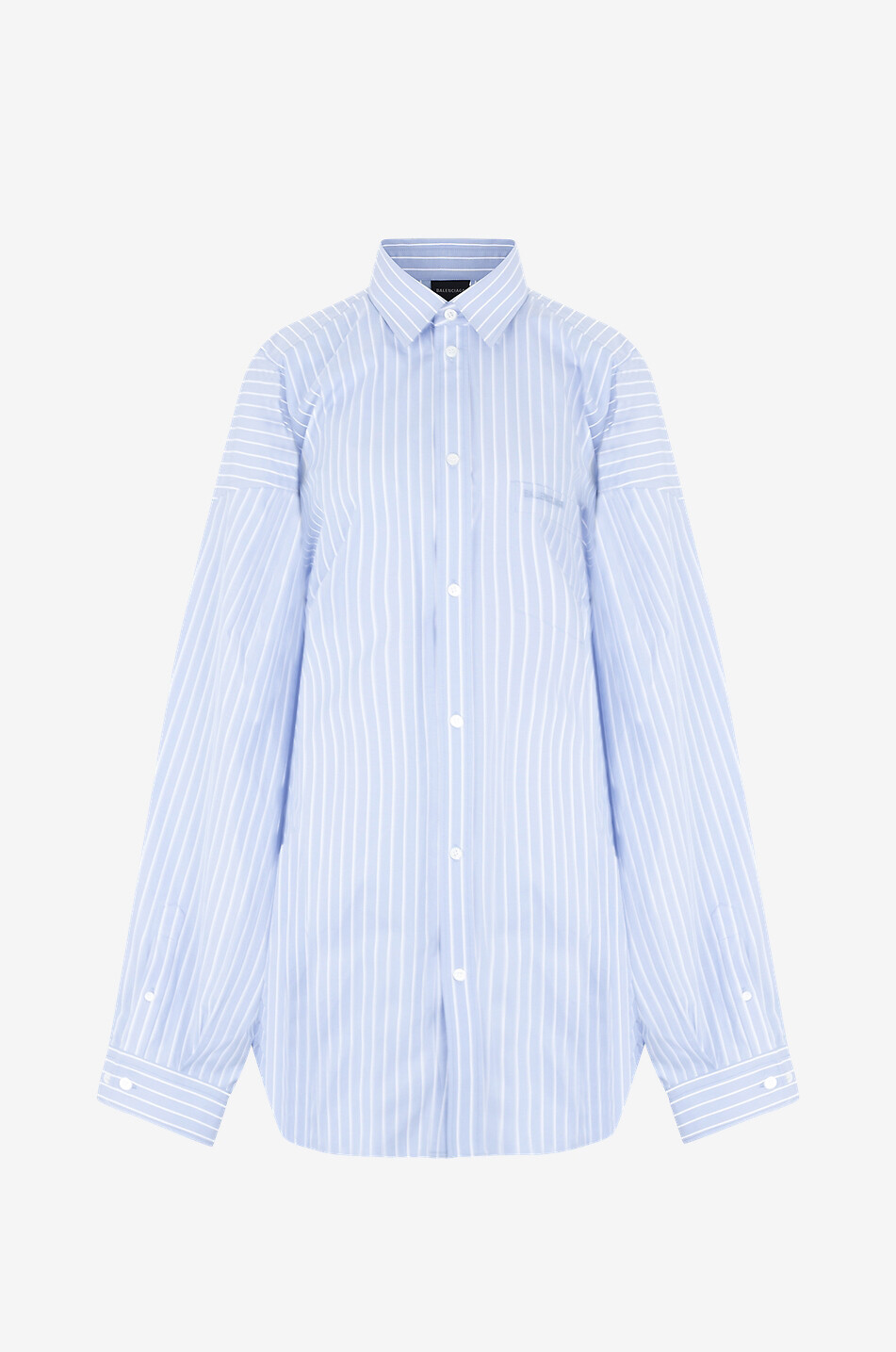 Gestreiftes Damen-Oversize-Hemd Asymmetric Large Fit
