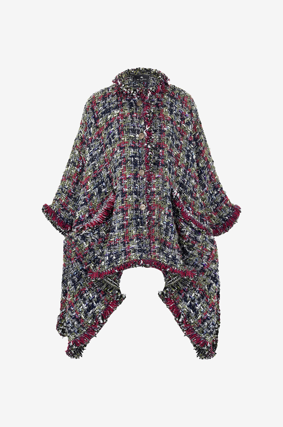 Cape aus glitzerndem Bouclé-Tweed
