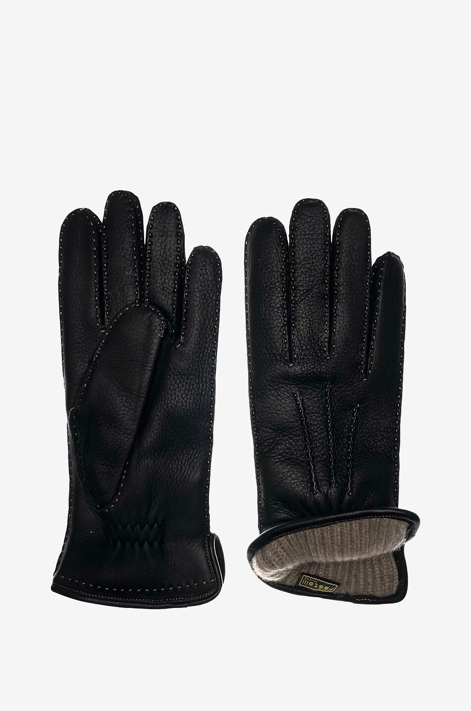 Gants en cuir de cerf doublés de cachemire