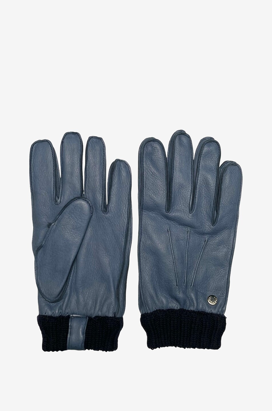 Handschuhe aus Leder und Strick