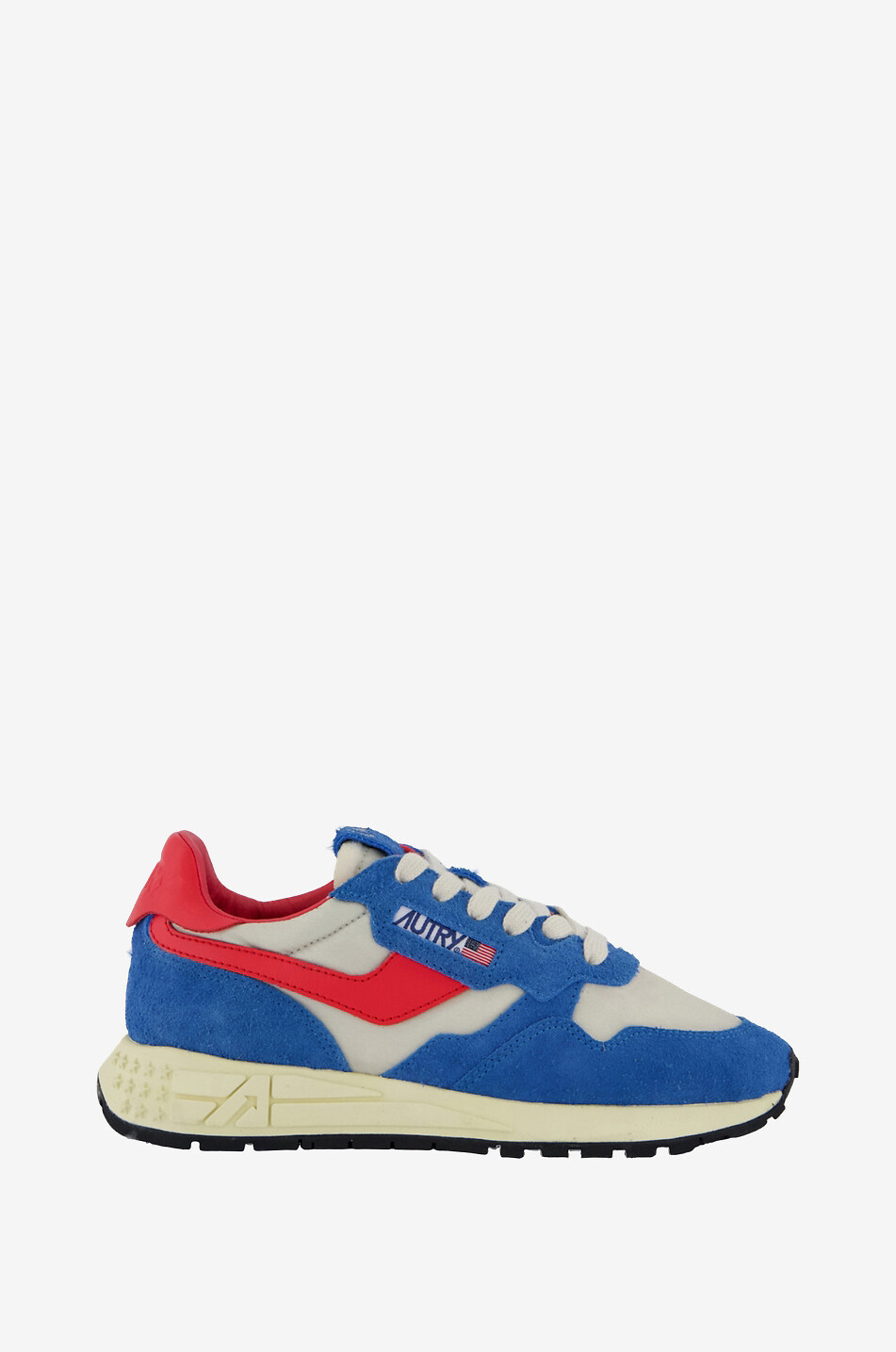 AUTRY Niedrige Materialmix-Schnürsneakers Reelwind Damen BLAU 2