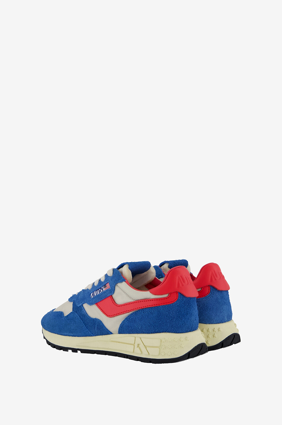 AUTRY Niedrige Materialmix-Schnürsneakers Reelwind Damen BLAU 3