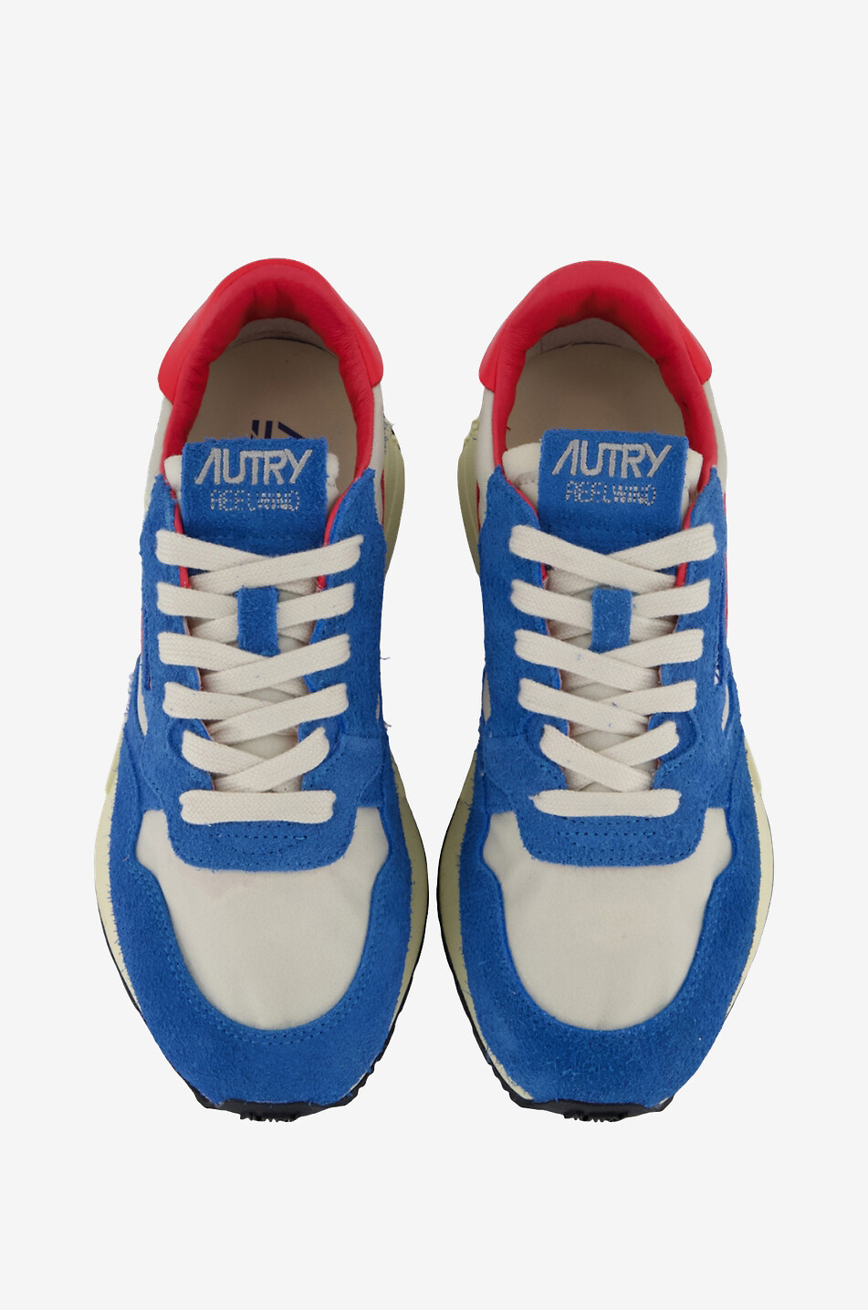 AUTRY Niedrige Materialmix-Schnürsneakers Reelwind Damen BLAU 4