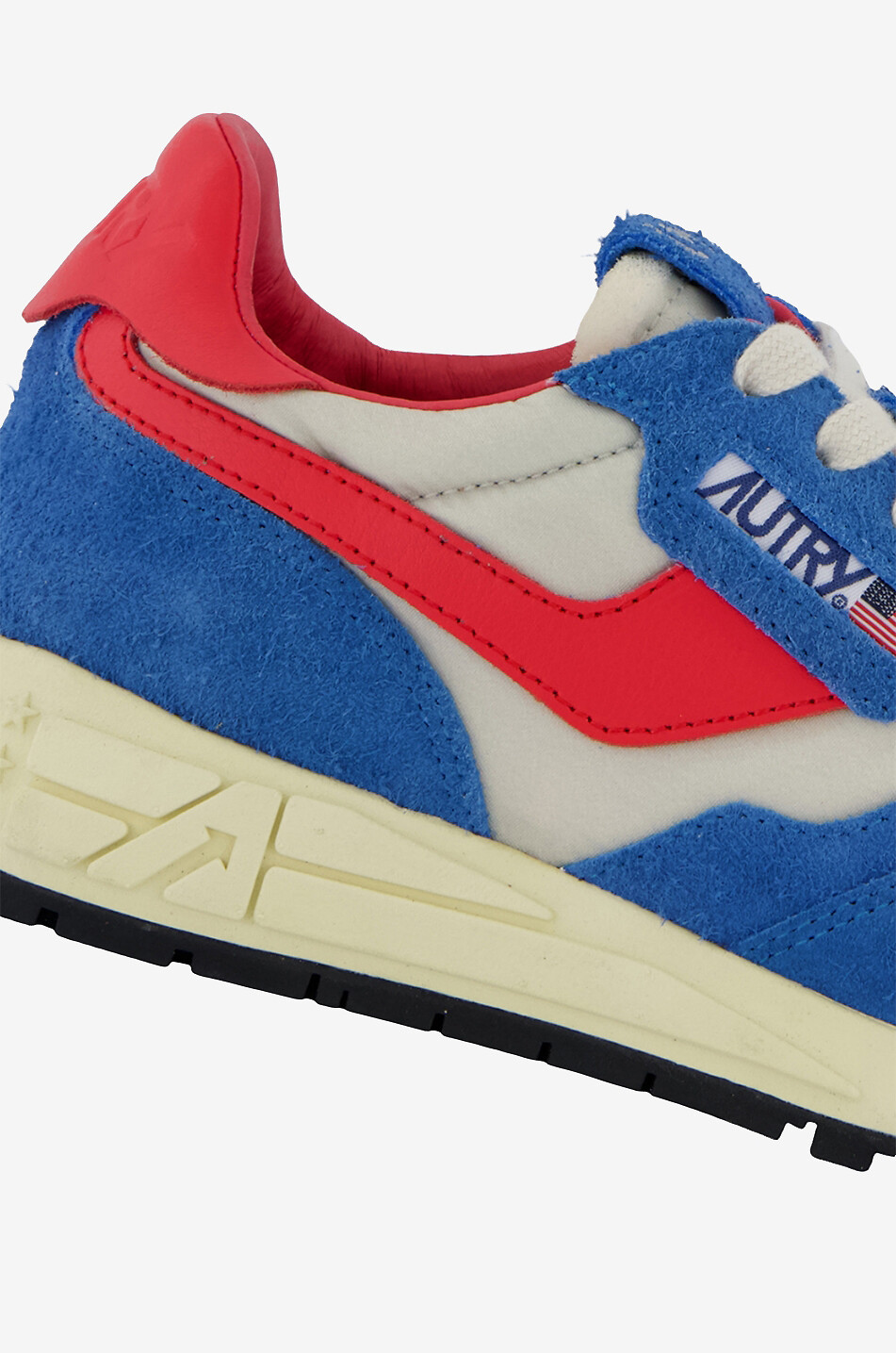 AUTRY Niedrige Materialmix-Schnürsneakers Reelwind Damen BLAU 5