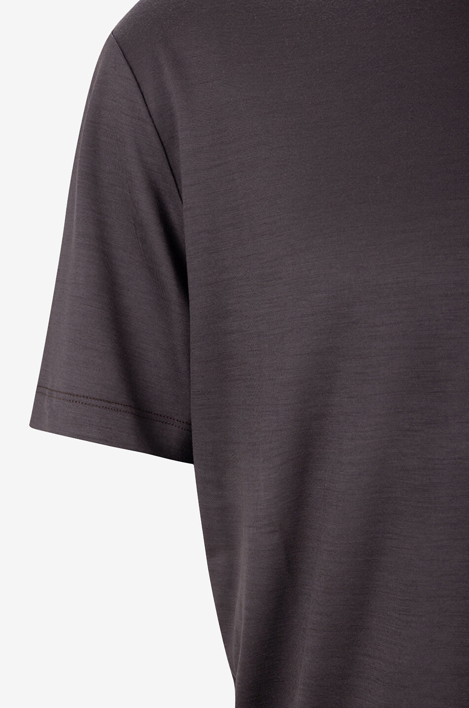 MAURIZIO BALDASSARI Kurzärmeliges T-Shirt aus Schurwolle Herren DUNKELBRAUN 3