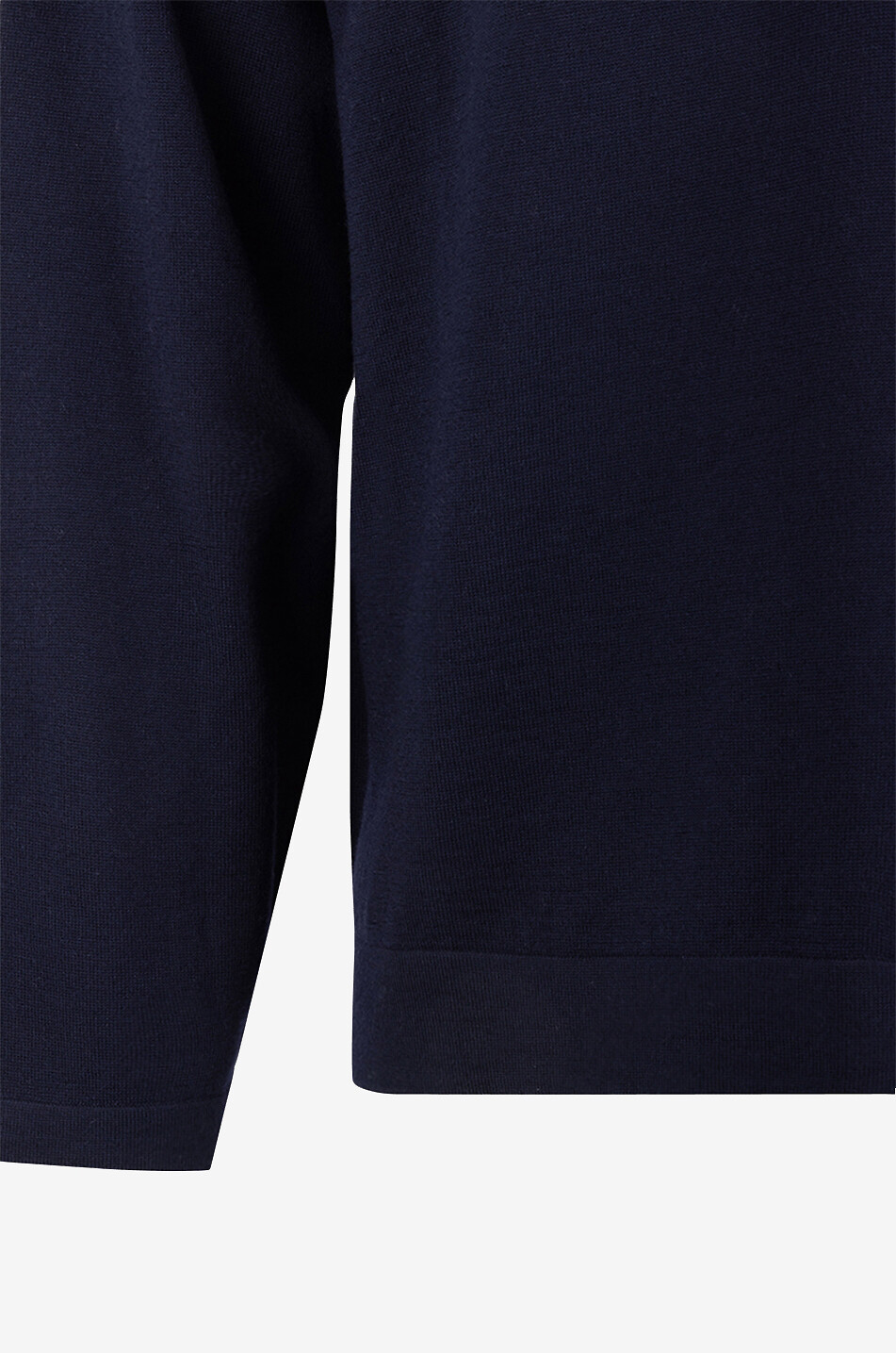 OFFICINE GENERALE Polo à manches longues en laine Kass Homme BLEU FONCE 3