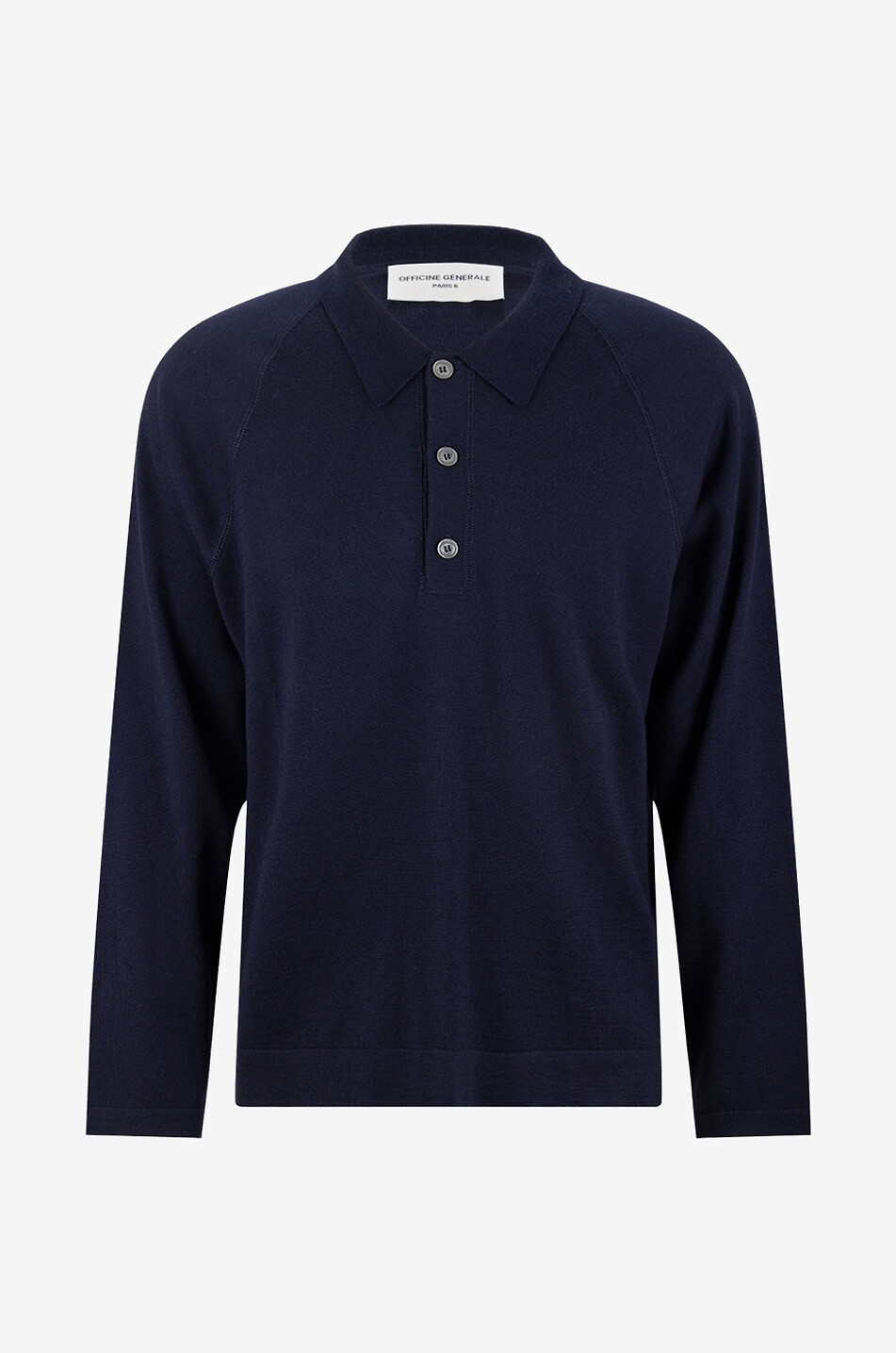 Langarm-Polohemd aus Wolle Kass