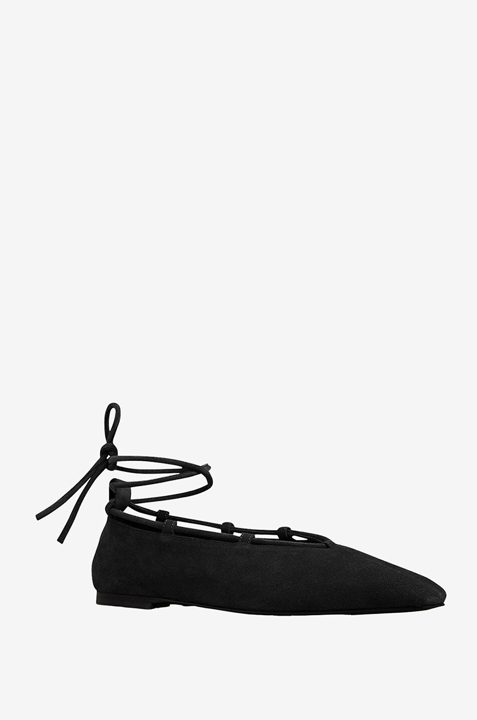 A.EMERY Ballerines à bout pointu et bride en daim Addison Femme NOIR 1
