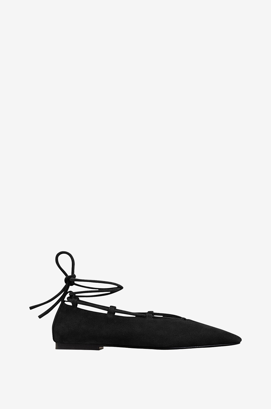 A.EMERY Ballerines à bout pointu et bride en daim Addison Femme NOIR 2