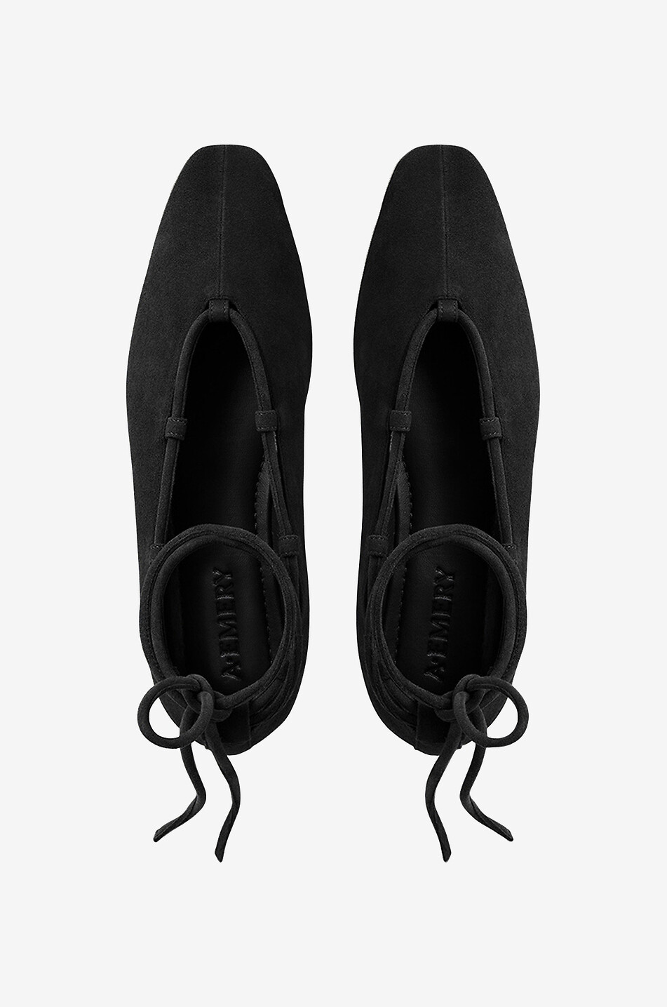 A.EMERY Ballerines à bout pointu et bride en daim Addison Femme NOIR 3