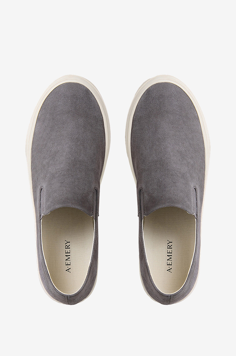 A.EMERY Baskets slip-on en daim August Femme GRIS 3