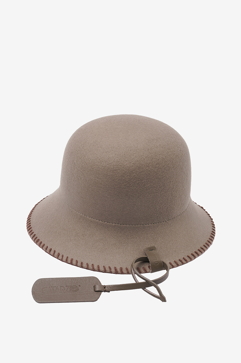 Mina felt cloche hat