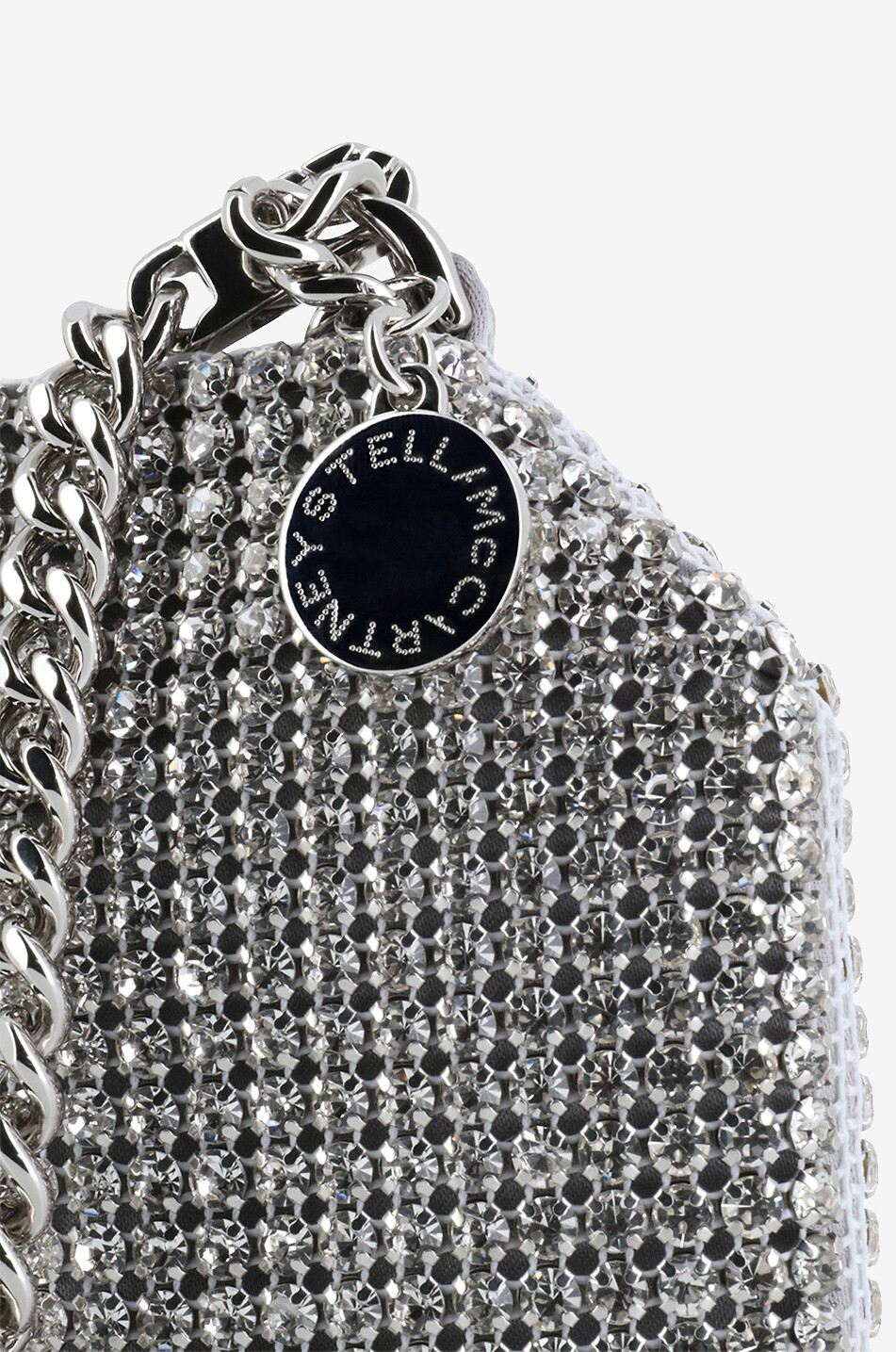 Mini sac en mesh et cristaux Falabella Clutch Soft
