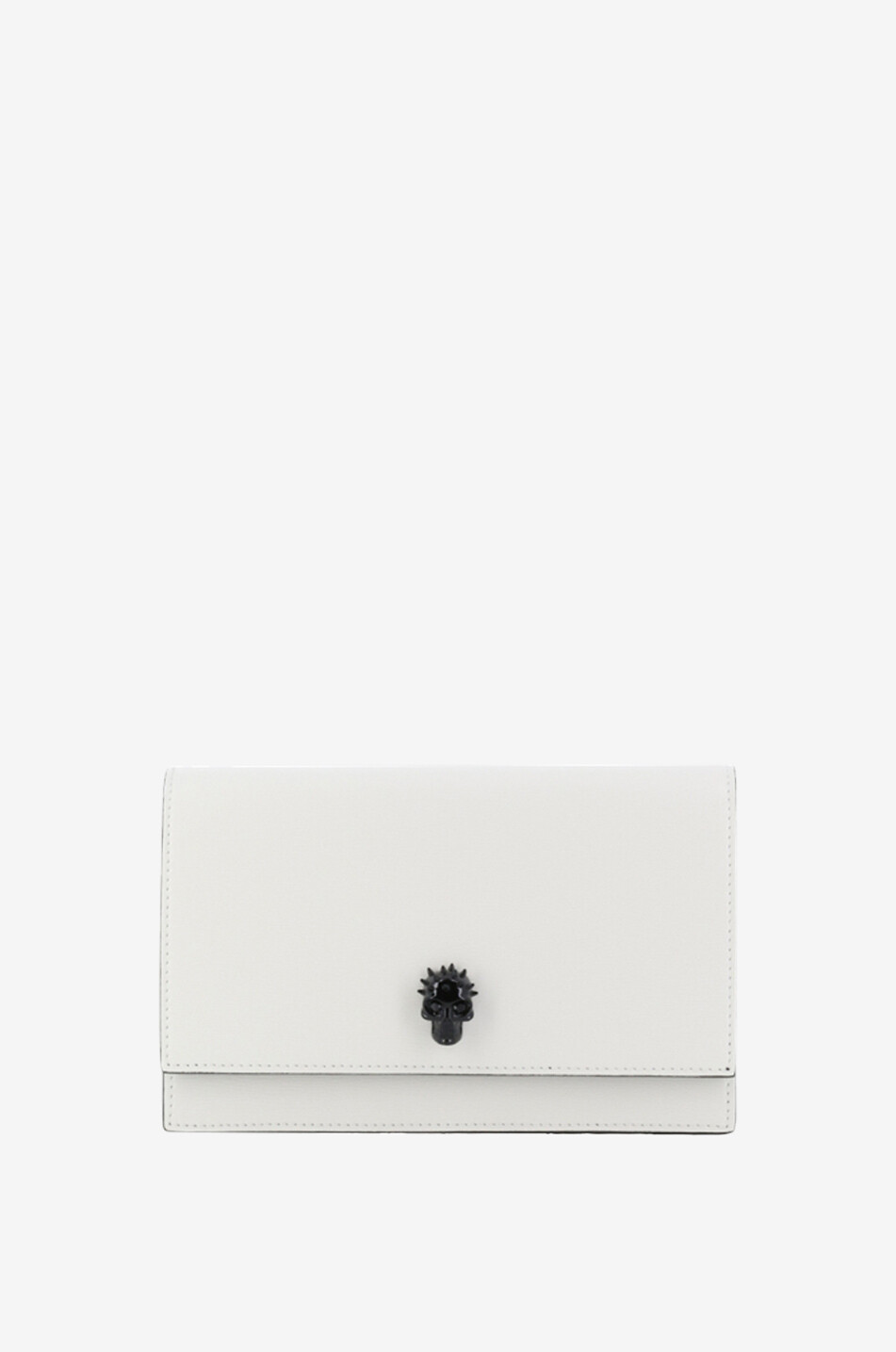 ALEXANDER McQUEEN Schultertasche aus Leder mit Nietendetail Skull Small Damen WEISS 1