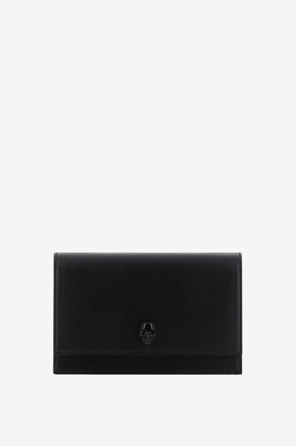 ALEXANDER McQUEEN Sac porté épaule en cuir lisse Skull Small Femme NOIR 1