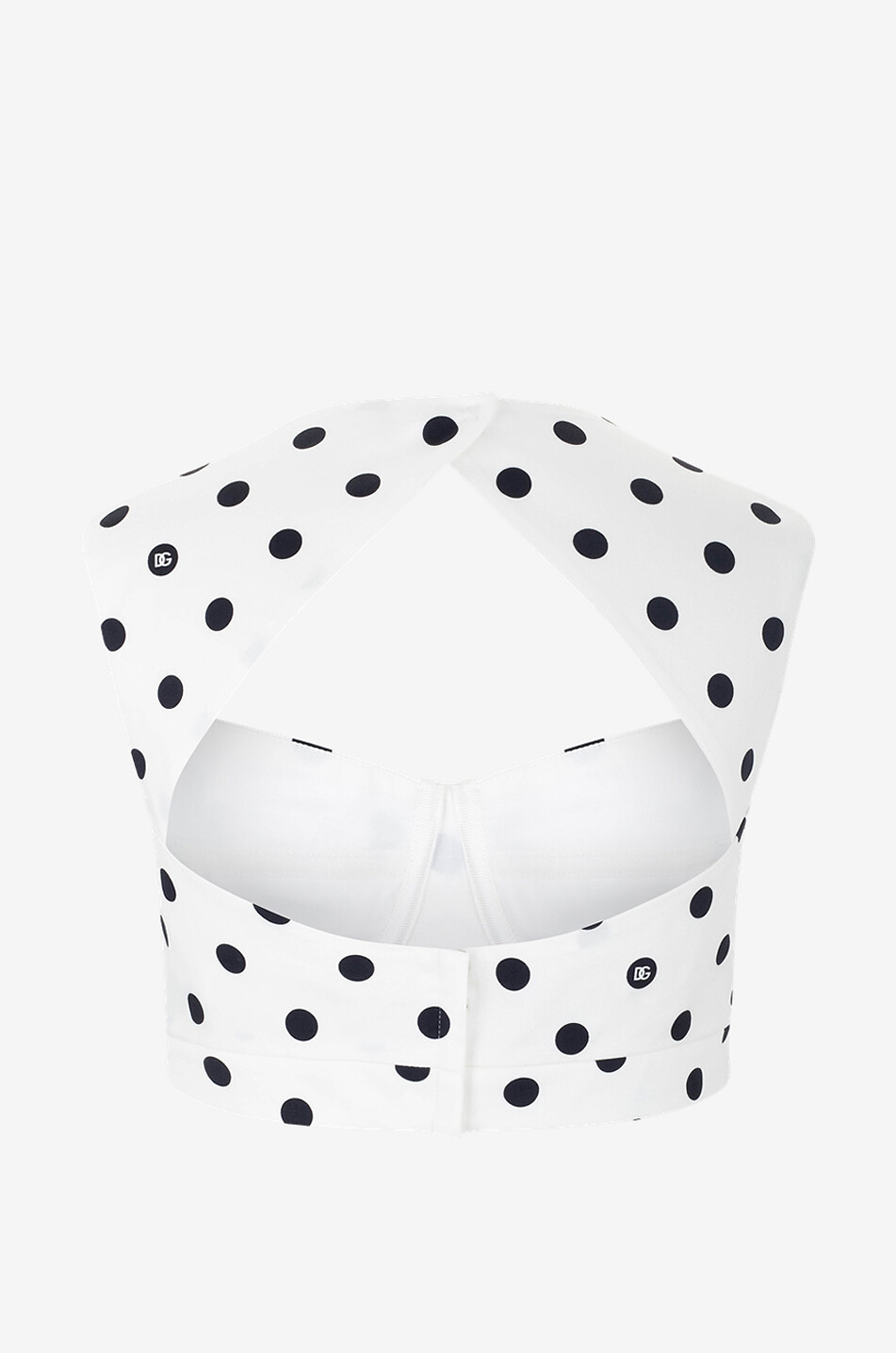 DOLCE & GABBANA Bustier-Top aus Baumwolle mit Tupfenprint Damen BUNT 2
