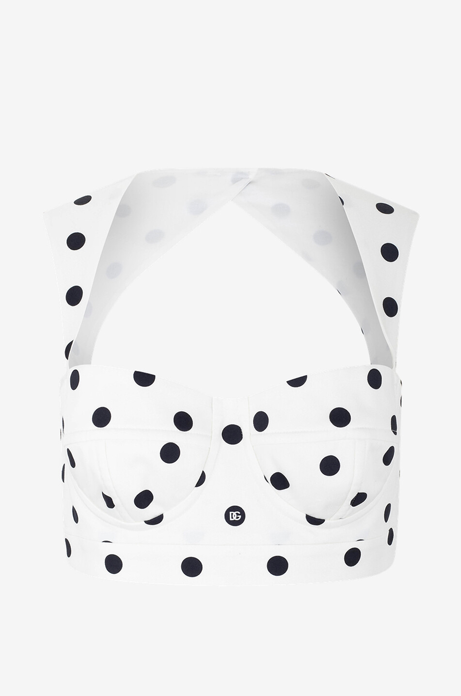 Bustier-Top aus Baumwolle mit Tupfenprint
