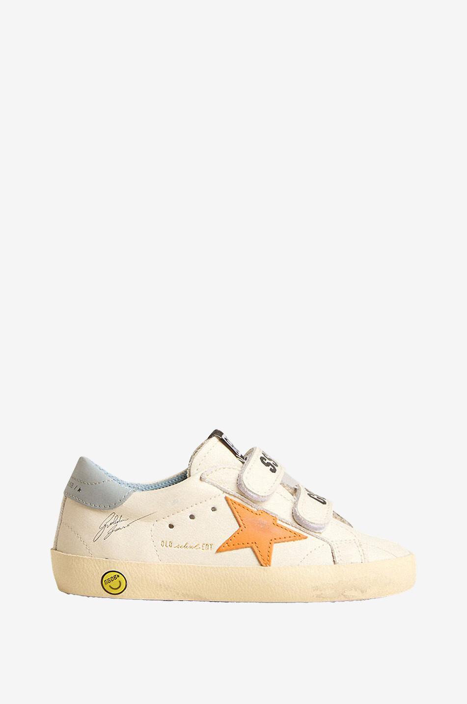 GOLDEN GOOSE Baby Old School cow leather baby sneakers Baby WHITE 1