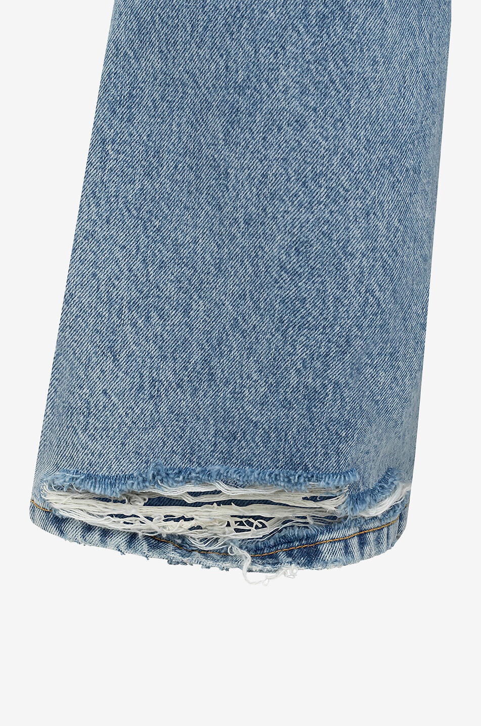 Gerade zerrissene Jeans mit niedriger Taille aus Biobaumwolle