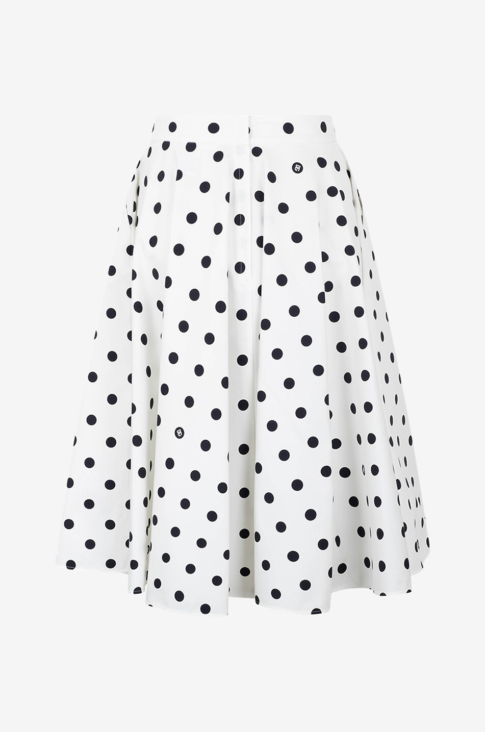 DOLCE & GABBANA Jupe midi évasée en coton imprimée pois Femme MULTICOLORE 2