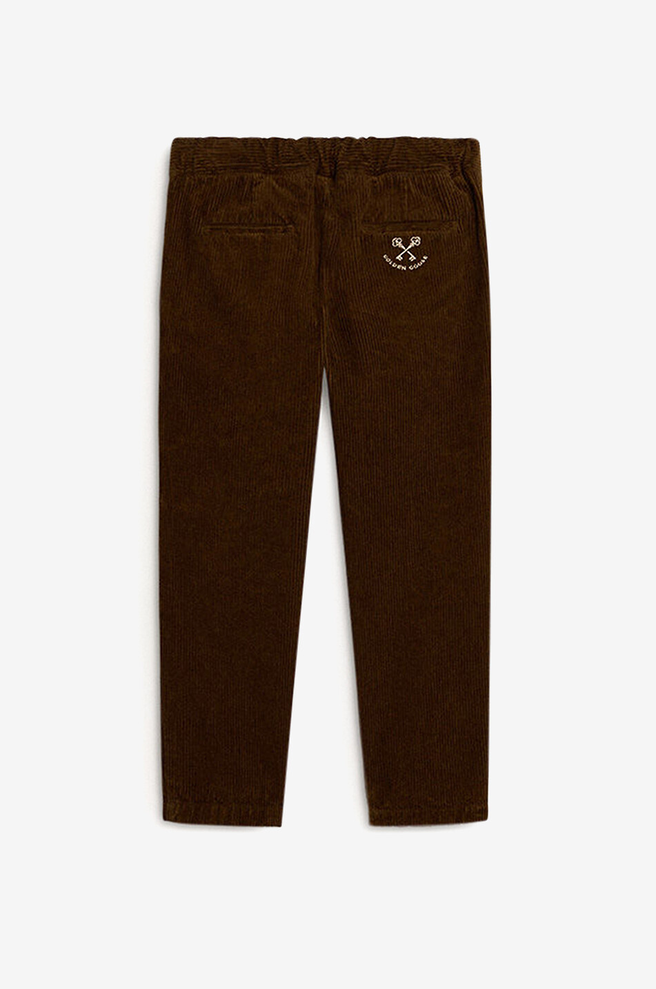 Pantalon droit en velours côtelé garçon Golden Goose Keys
