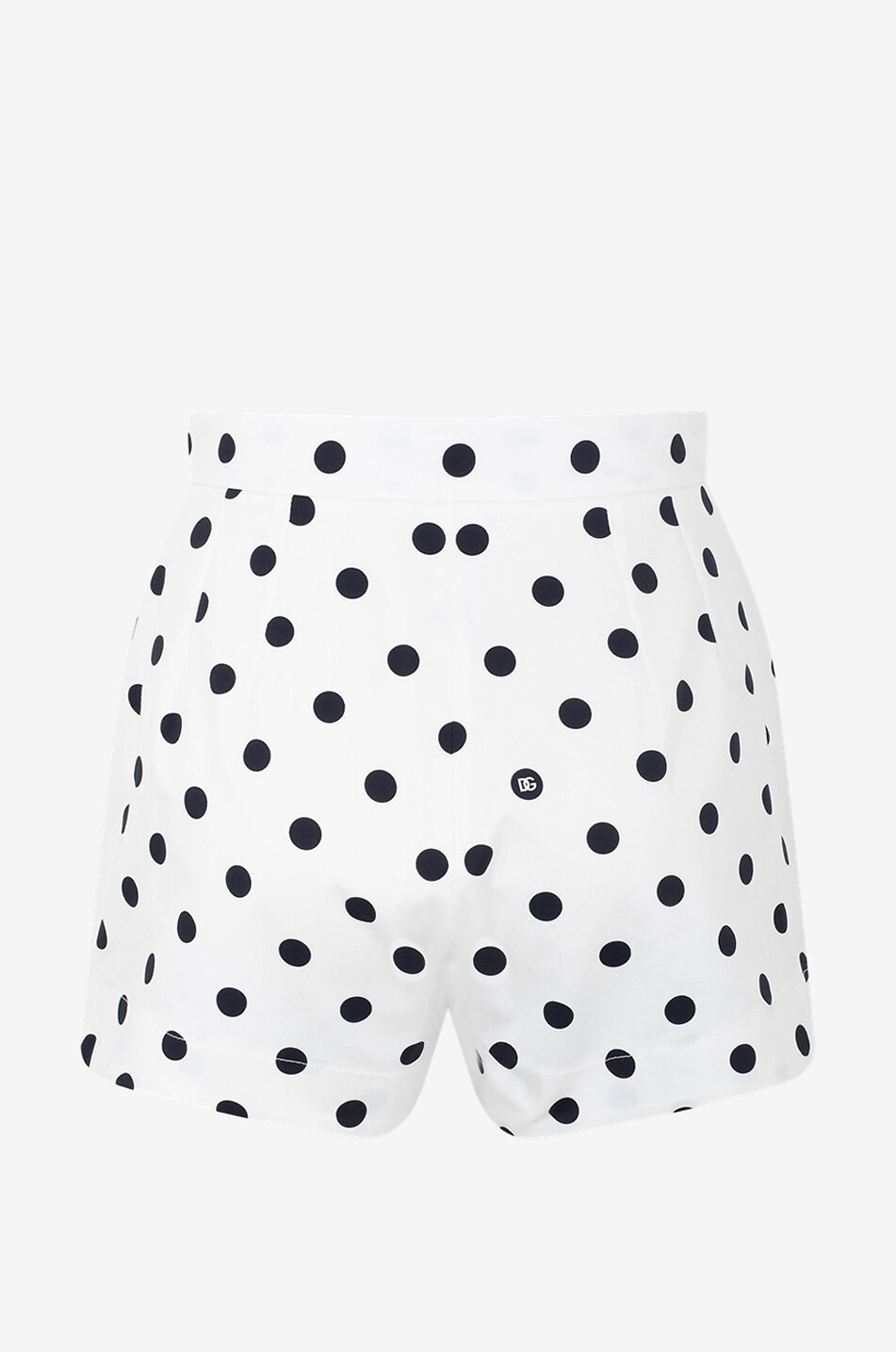 DOLCE & GABBANA Polka dot printed high-rise cotton shorts Women MULTI COLOURED 2