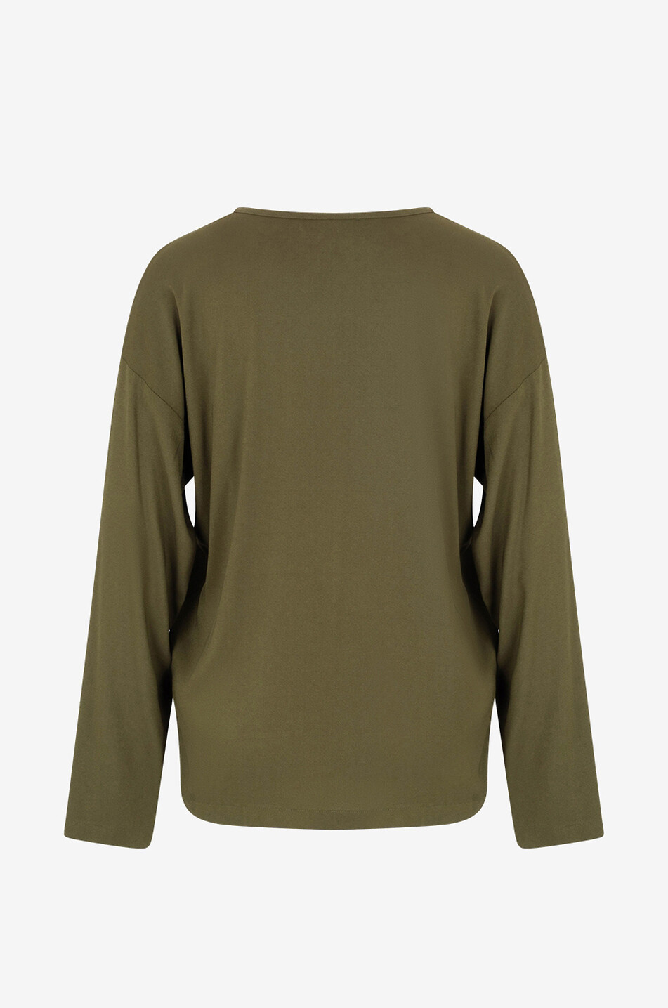 FABIANA FILIPPI Top fluide en crêpe orné de perles de verre Femme KAKI FONCÉ 2