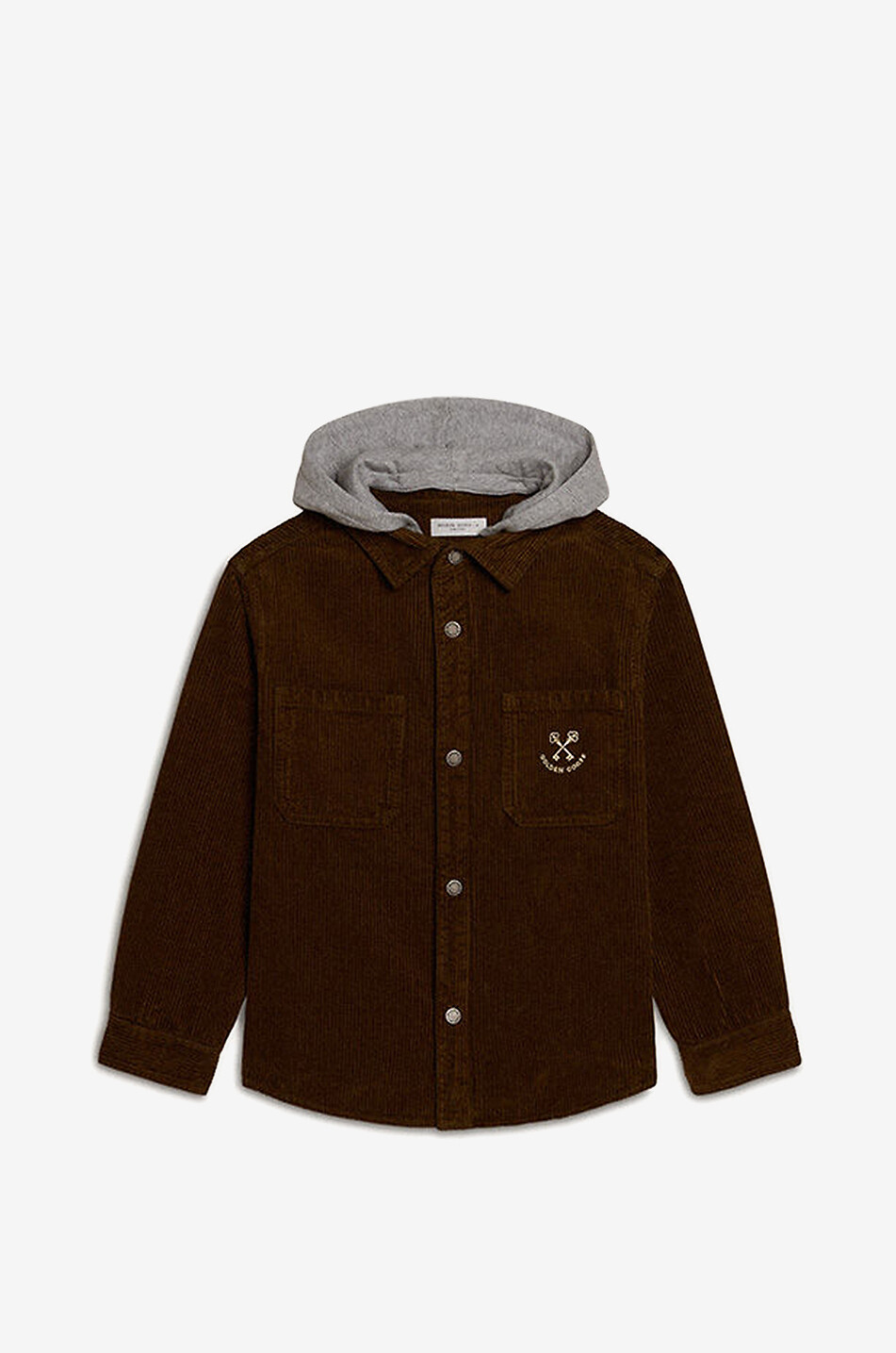 Veste chemise en velours côtelé à capuche garçon Golden Goose Keys