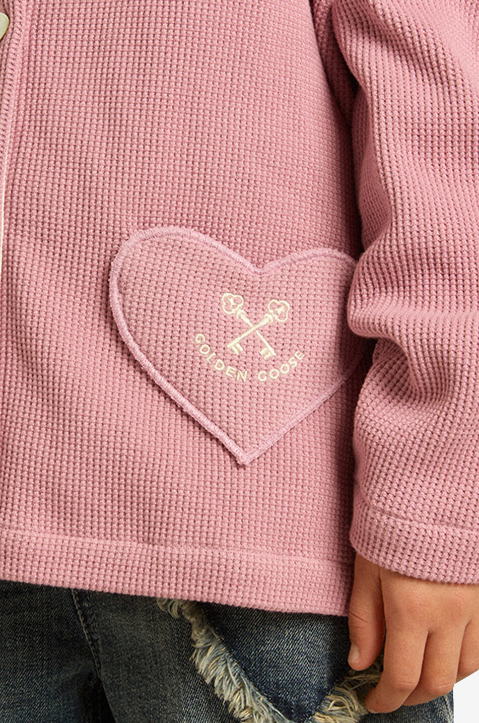 Cardigan surchemise gaufré fille Heart Pocket