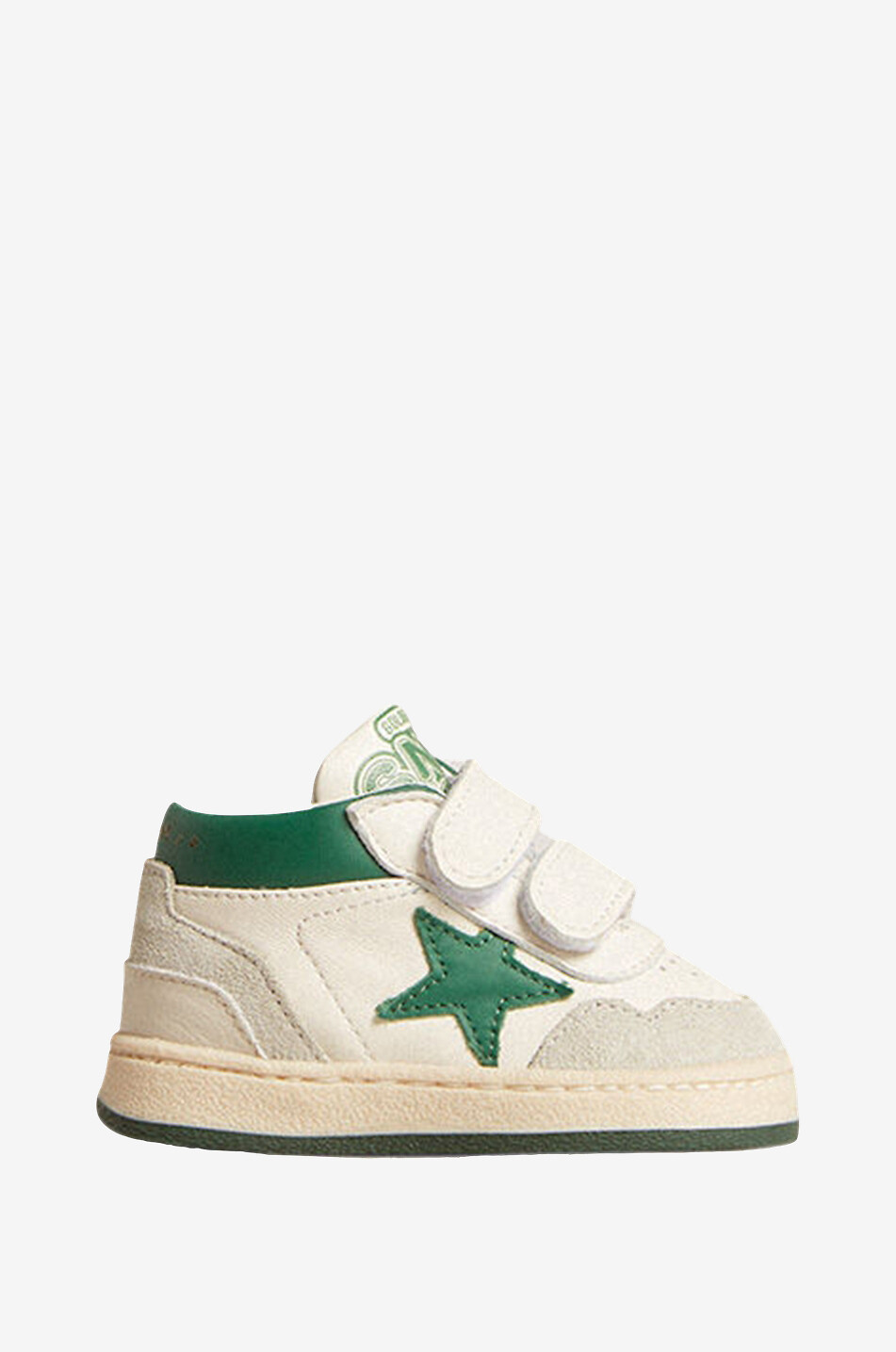 GOLDEN GOOSE June sheepkin goatskin and cow leather baby sneakers Baby WHITE 1