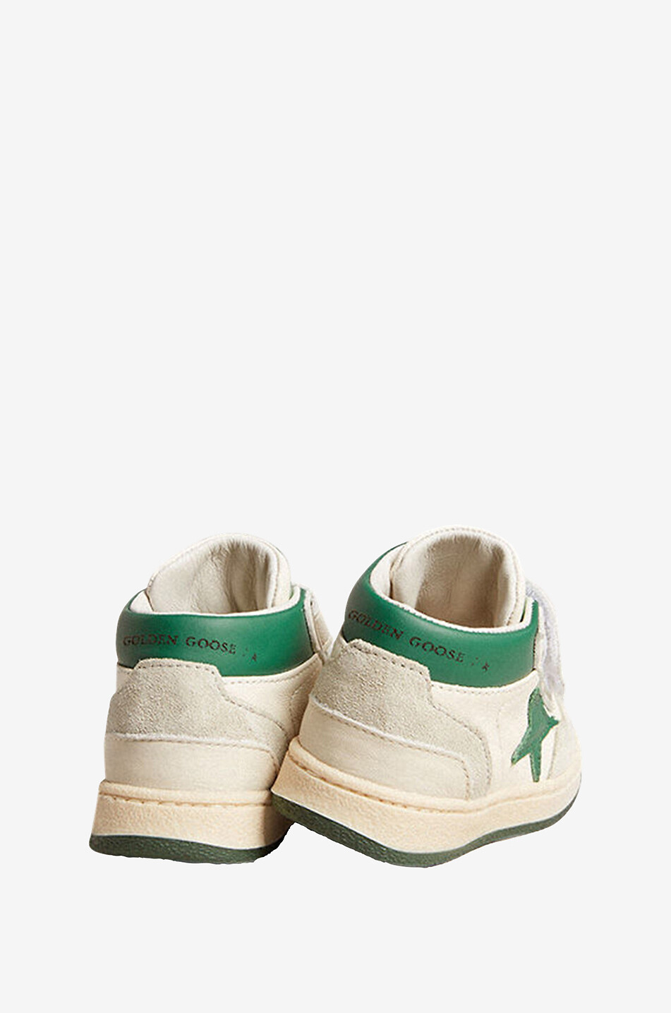 GOLDEN GOOSE June sheepkin goatskin and cow leather baby sneakers Baby WHITE 3