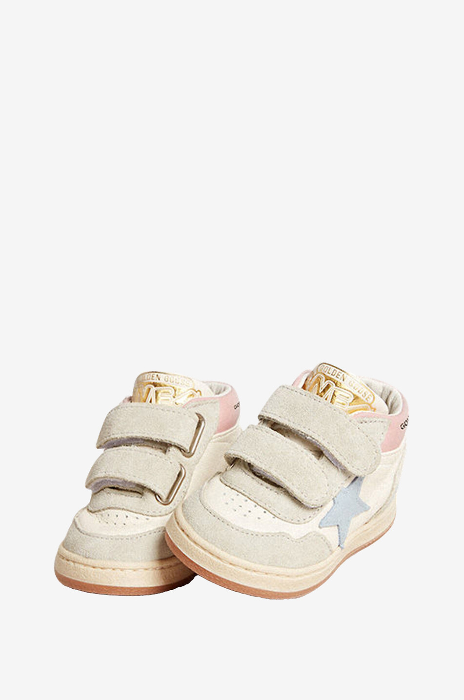 GOLDEN GOOSE June sheepskin and cow leather baby shoes Baby WHITE 2