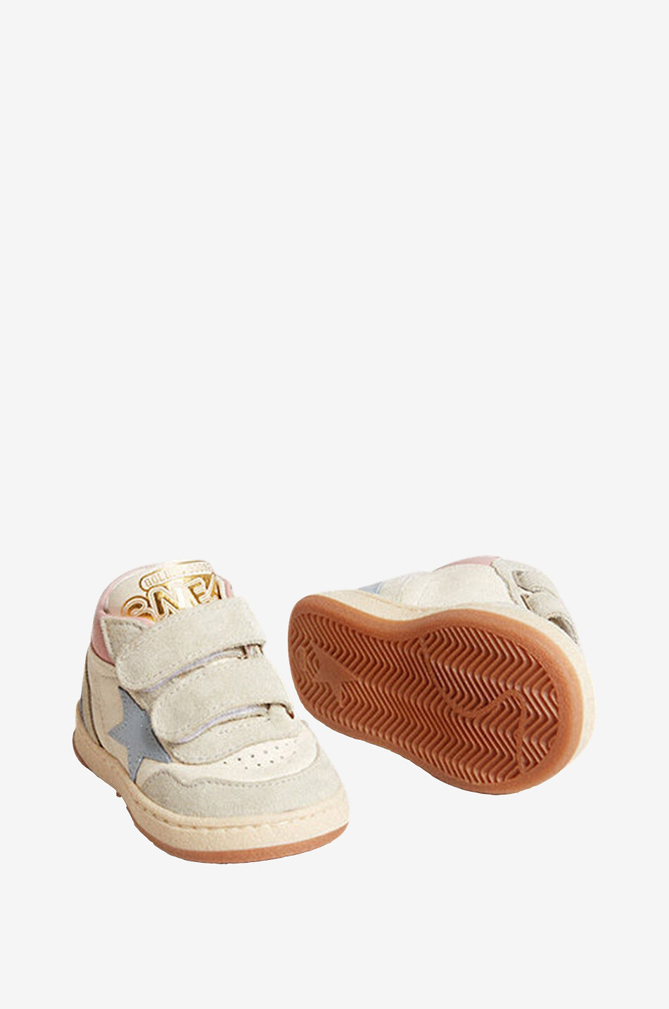 GOLDEN GOOSE June sheepskin and cow leather baby shoes Baby WHITE 5