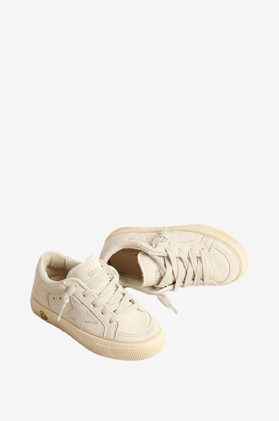 GOLDEN GOOSE Kinder-Schnürsneakers aus Leder May Junge WEISS 2