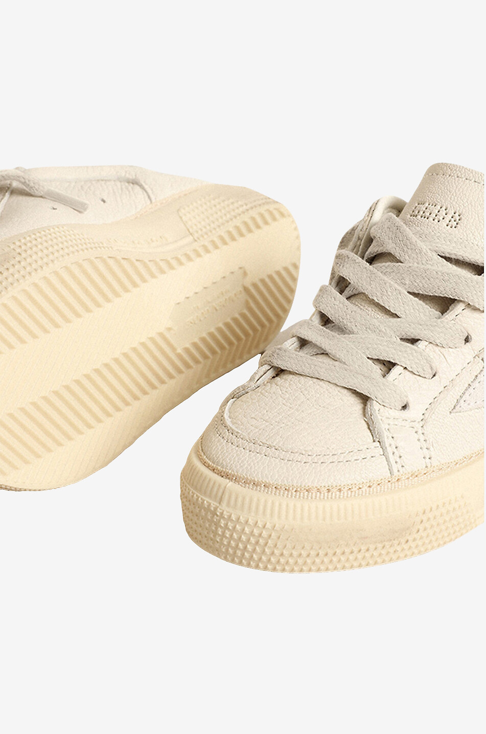 GOLDEN GOOSE Kinder-Schnürsneakers aus Leder May Junge WEISS 3