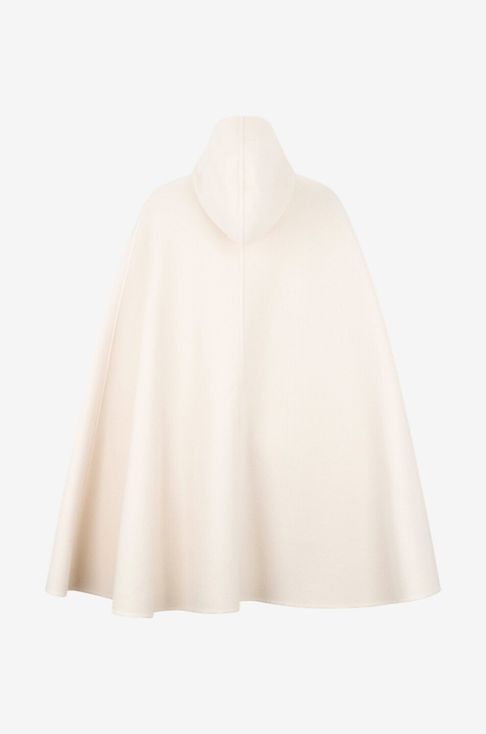 FABIANA FILIPPI Hooded double-layer wool cape Women EGGSHELL 2