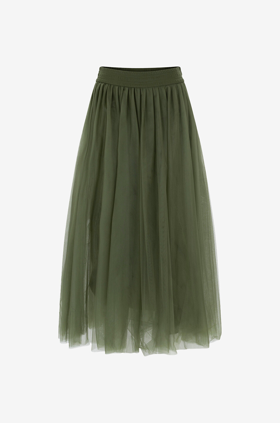 Jupe midi évasée en tulle